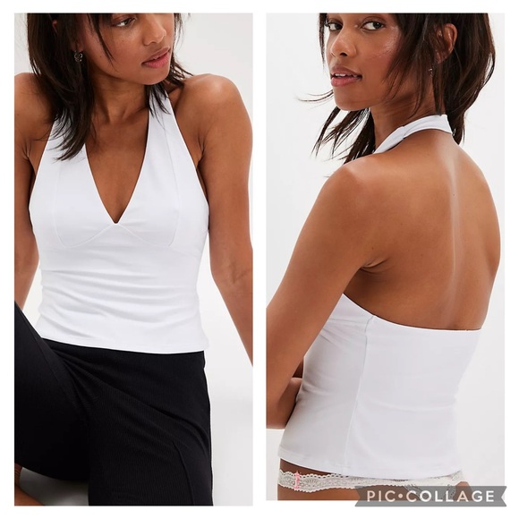 NWT Free People Intimately White Still Here Halter Cami - Picture 1 of 3
